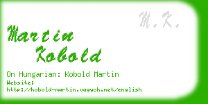 martin kobold business card